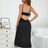 Autumn Sexy Comfortable Lace Asymmetrical Patchwork Nightgown