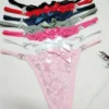 Lace Bow-Accent Thong Panties – Multiple Color Options