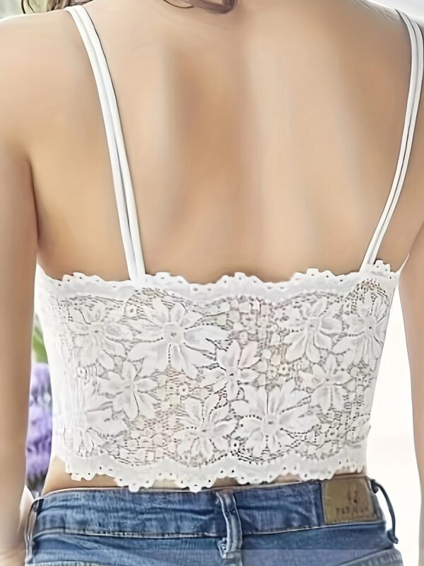 Women’s Floral Lace Longline Bralette