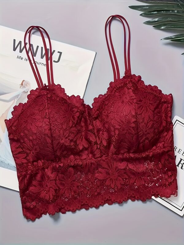 Women’s Floral Lace Longline Bralette