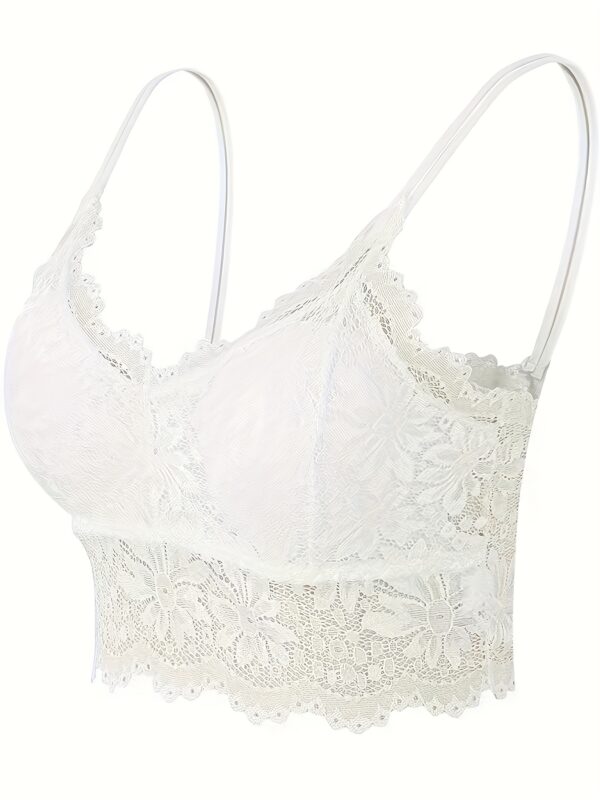 Women’s Floral Lace Longline Bralette