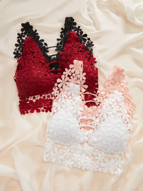 Women’s Floral Lace Crisscross Bralette