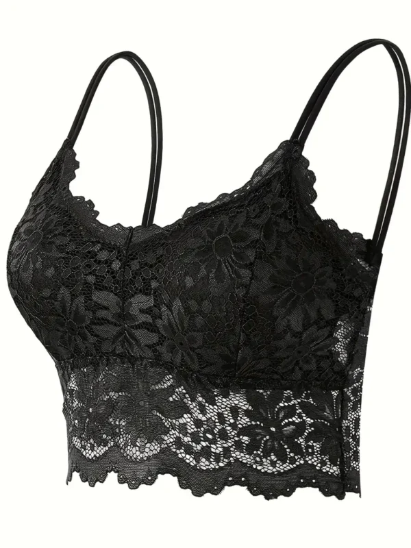 Women’s Floral Lace Longline Bralette