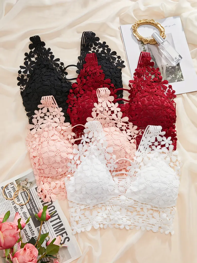 Women’s Floral Lace Crisscross Bralette