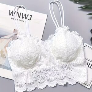 Women’s Floral Lace Longline Bralette