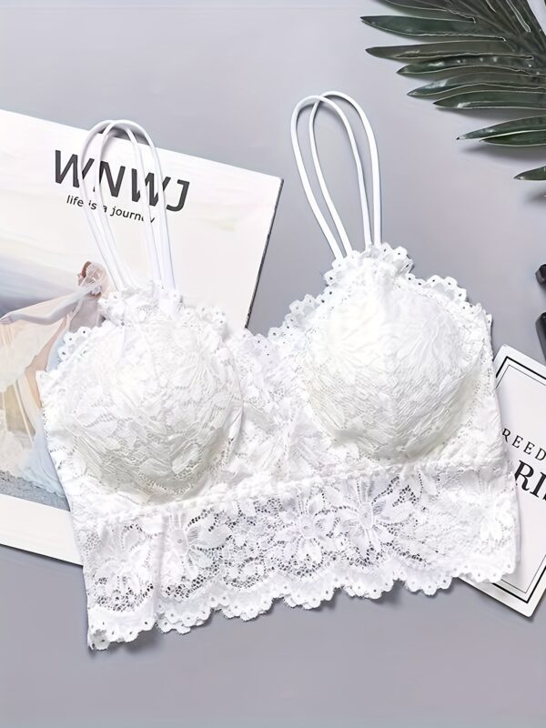 Women’s Floral Lace Longline Bralette