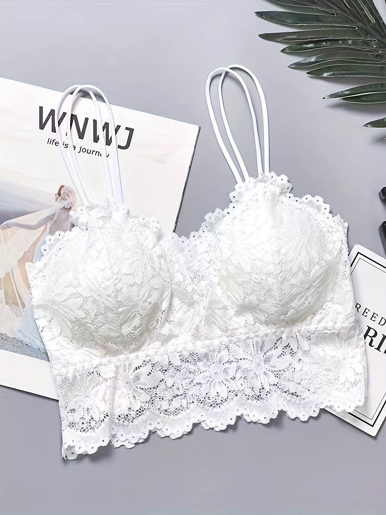 Women’s Floral Lace Longline Bralette